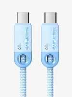 Кабель USB CABLETIME CUP3C (CT-CM60-PBL0.25) cиний, 0,25 м, 60 Вт