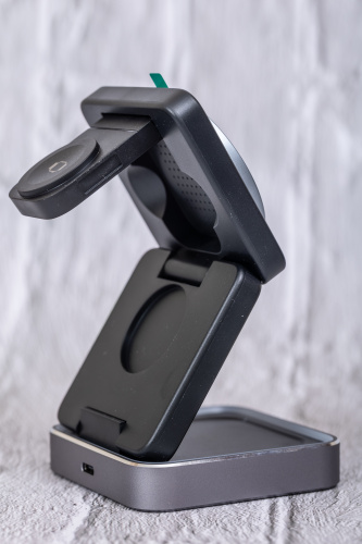 Беспроводное зарядное устройство CABLETIME CE12B (CT-WPG01-PG) 3-в-1 фото 5