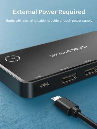 Переключатель CABLETIME CP31B (CT-HS4K3-PB) HDMI 3-в-1, 4K@30 Гц, черный фото 7