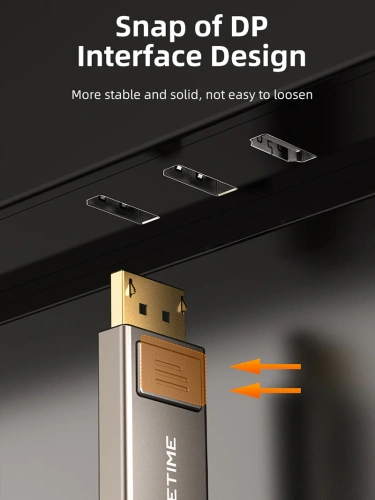 Адаптер CABLETIME CP80A (CT-DMHF8K-ZG) Zinc DP TO HDMI 8K/60 Гц фото 8