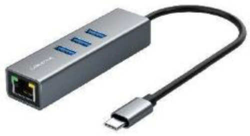 USB-Хаб CABLETIME CB54G (CT-CMLU3-AG) – USB-C, 3x USB 3.0, Gigabit Ethernet 10/100/1000 Мбит/с, до 5 Гбит/с, для ноутбуков и ПК