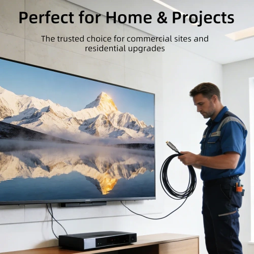 Съемный активный оптоволоконный кабель CABLETIME (CT-AHDD4K-B20) HDMI 2.0 4K, 60 Гц — AOC 18 Гбит/с для домашнего кинотеатра, PS5, проекторов фото 9