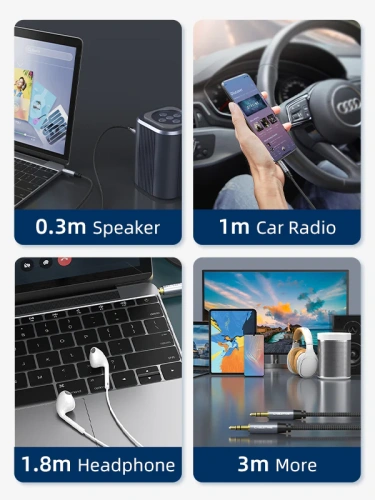 Аудиокабель CABLETIME CF10H (CT-AV311-P11GN-SG1) AUX стерео 3,5 мм (1/8") медный, черный ПВХ нейлоновый фото 5 Аудиокабель CABLETIME CF10H (CT-AV311-P11GN-SG1) AUX стерео 3,5 мм (1/8") медный, черный ПВХ нейлоновый фото 5