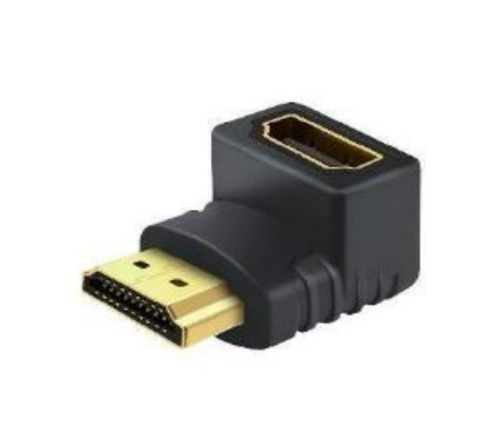 Адаптер CABLETIME CP43U (AV599-HA10) HDMI Male/Female, 90Degree(S/S), позолоченный, черный, 4K/1080P Адаптер CABLETIME CP43U (AV599-HA10) HDMI Male/Female, 90Degree(S/S), позолоченный, черный, 4K/1080P