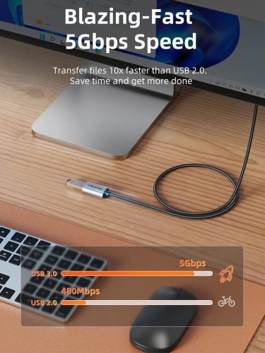 Удлинительный кабель USB A 3.0 CABLETIME CA17L (CT-AMAF1-AG2) фото 2 Удлинительный кабель USB A 3.0 CABLETIME CA17L (CT-AMAF1-AG2) фото 2