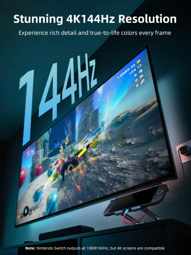 Кабель CABLETIME CC26L (CT-CMHD4P-PBA2) 2м, черный, 4K60Hz USB C - HDMI/USB C фото 4