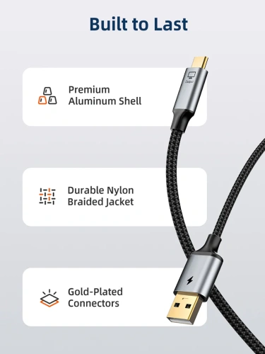 Кабель CABLETIME CC18L (CT-HMCM4K-AG2) 2 м, USB TYPE C - HDMI 4K/60 Гц фото 8