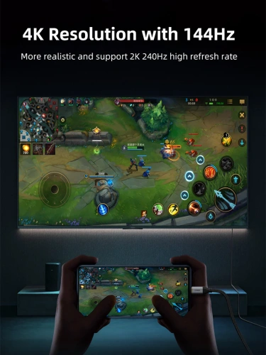 Кабель CABLETIME CC14L (CT-CMHD8K-AG2) USB TYPE C - HDMI 8K/60 Гц фото 4