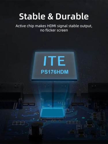 Кабель-адаптер CABLETIME CP10B (CT-C160-PU31-CMHDFn1-S0.2) 0.2 м, USB Type-C - HDMI, 4K/60 Гц, коаксиальный, нейлоновый фото 9