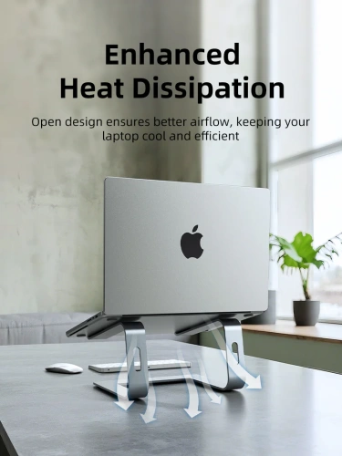 Эргономичная подставка CABLETIME CSE1G (CT-LS06-AGE) устойчивая для ноутбука - Space Grey фото 3