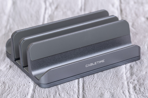 Вертикальная подставка CABLETIME CS14G (CT-VLP02-AG) для ноутбука, серый фото 16