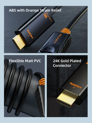 Кабель CABLETIME CD33H (CT-AV585-02G-B1) Cabletime Displayport - HDMI HDTV 1.2v DP - HDMI аудио-видео FULL HD 1080P, черный фото 4