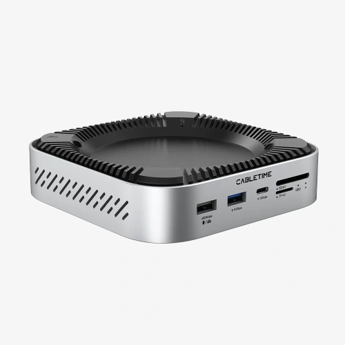 Док-станция CABLETIME CBM9G (CT-DKM9-AG) 9-в-1 Mac Mini M4 DOCK с NVME - Space Grey