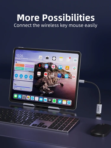 Кабель-адаптер CABLETIME CP62G (CT-CMAF10-AGL) USB 3.2 Type-C - Type-A, 10 Гбит/с, серый фото 3 Кабель-адаптер CABLETIME CP62G (CT-CMAF10-AGL) USB 3.2 Type-C - Type-A, 10 Гбит/с, серый фото 3