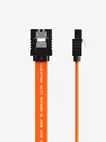 Кабель интерфейсный CABLETIME CAS2E (CT-SATA3-B0.5) 0.5 м, Orange, SATA 3.0, прямой разъем, металлические защелки