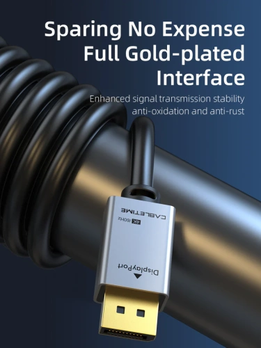 Кабель CABLETIME CD20K (CT-AV585-P01G-SG1.8) TIME Displayport 1.2v Displayport to Displayport аудио-видео 4k/60hz, ПВХ-оболочка фото 4