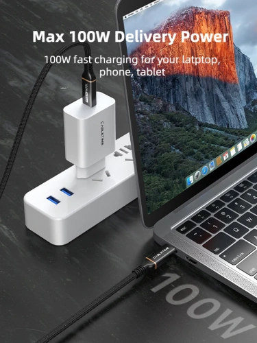 Кабель USB4 CABLETIME CU40E (CT-USB4-AB0.5) черный TPE, нейлоновый 40G/100W/20V/5A, АУДИО-ВИДЕО 8K/60HZ фото 3 Кабель USB4 CABLETIME CU40E (CT-USB4-AB0.5) черный TPE, нейлоновый 40G/100W/20V/5A, АУДИО-ВИДЕО 8K/60HZ фото 3