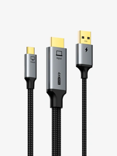 Кабель CABLETIME CC18L (CT-HMCM4K-AG2) 2 м, USB TYPE C - HDMI 4K/60 Гц
