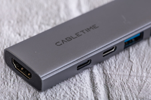 USB концентратор CABLETIME HB01G (CT-HBP1-AG6) 6-в-1 с HDMI, 100W PD для MacBook Pro/Air - Gray фото 12