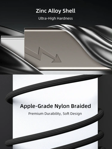 Кабель USB4 CABLETIME CU44E (CT-USB4-ZG0.5) коаксиальный, черный TPE + нейлоновый 40G/240W, АУДИО-ВИДЕО 8K/60HZz фото 6