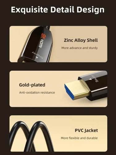 Кабель CABLETIME CH13U (CT-AHD8K-ZB20) AOC 8K60 Гц HDMI 2.1 HDR, ARC, HDCP2.2, 3D, высокоскоростной 48 Гбит/с фото 5