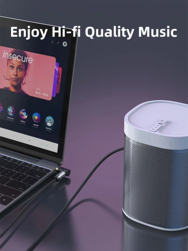 Аудиокабель CABLETIME CF12K (CT-AV311-P11RGN-SG1.8) AUX стерео 3,5 мм (1/8") 90 градусов, медный, черный ПВХ нейлоновый фото 5