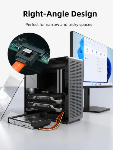 Кабель интерфейсный CABLETIME CAS2E (CT-SATA3-B0.5) 0.5 м, Orange, SATA 3.0, прямой разъем, металлические защелки фото 3 Кабель интерфейсный CABLETIME CAS2E (CT-SATA3-B0.5) 0.5 м, Orange, SATA 3.0, прямой разъем, металлические защелки фото 3