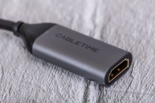 Кабель-адаптер CABLETIME CP10B (CT-C160-PU31-CMHDFn1-S0.2) 0.2 м, USB Type-C - HDMI, 4K/60 Гц, коаксиальный, нейлоновый фото 4