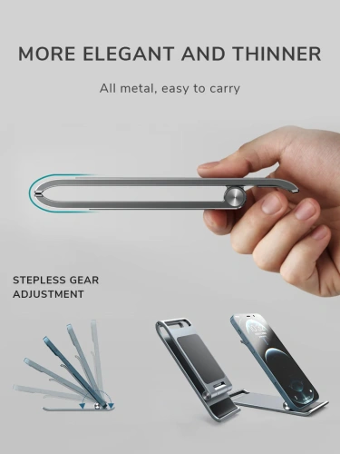 Складной держатель CABLETIME CS30G (CT-PH02-AG) для планшета, телефона фото 5 Складной держатель CABLETIME CS30G (CT-PH02-AG) для планшета, телефона фото 5