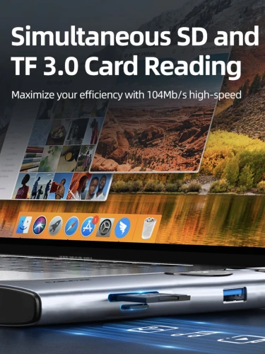 USB-Хаб (концентратор) CABLETIME CB93G (CT-HUBL4-AG) 6-в-1 USB-C Multiport Travel Hub для iPad, Android-планшета, iMac - Gray фото 4 USB-Хаб (концентратор) CABLETIME CB93G (CT-HUBL4-AG) 6-в-1 USB-C Multiport Travel Hub для iPad, Android-планшета, iMac - Gray фото 4