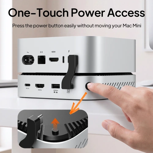 Док-станция CABLETIME CBM9G (CT-DKM9-AG) 9-в-1 Mac Mini M4 DOCK с NVME - Space Grey фото 9