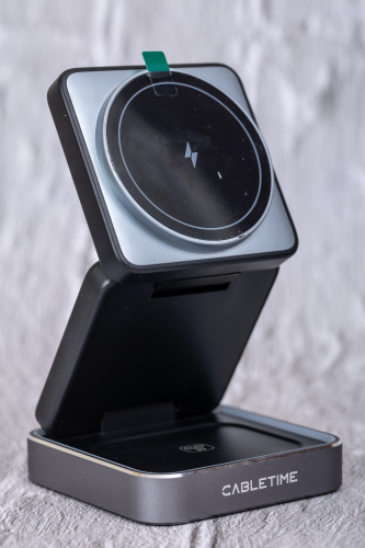 Беспроводное зарядное устройство CABLETIME CE12B (CT-WPG01-PG) 3-в-1 фото 3