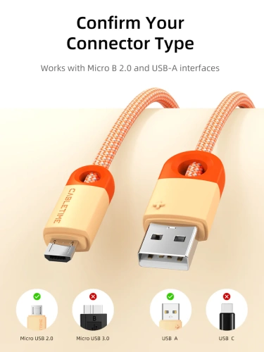 Кабель CABLETIME CAP3C (CT-AMMBM-PBW0.25) черный, USB 2,0 a для Micro B -зарядного устройства фото 4
