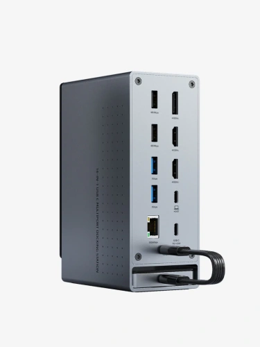 Многопортовая док-станция CABLETIME CB18D (CT-DK181-AG) 18-В-1 8K USB-C с поддержкой macOS MST на Chipset DL6950 (поддерживает 3 экрана) фото 9