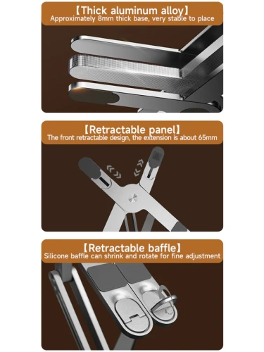 Подставка X CABLETIME CS16S (CT-LS07-AS) для ноутбука с вращением на 360° фото 10