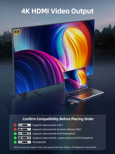 USB-Хаб (концентратор) CABLETIME CB91G (CT-HUBL2-AG) 10-в-1 Multi-адаптер USB-C, 4K, VGA, HDMI, Ethernet - Gray фото 7 USB-Хаб (концентратор) CABLETIME CB91G (CT-HUBL2-AG) 10-в-1 Multi-адаптер USB-C, 4K, VGA, HDMI, Ethernet - Gray фото 7