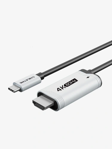 Кабель CABLETIME CC17L (CT-CMHD4P-PW2) белый, 4K60Hz USB C - HDMI/USB C