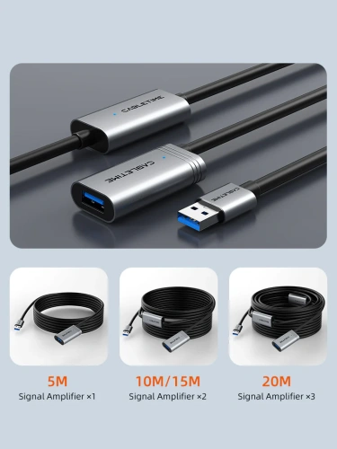 Удлинительный кабель CABLETIME CA18S (CT-AMAFA3-AG10) USB A 3.0 ACTIVE фото 6 Удлинительный кабель CABLETIME CA18S (CT-AMAFA3-AG10) USB A 3.0 ACTIVE фото 6