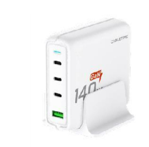 Зарядное устройство CABLETIME G14WE (CT-GAN140-PWE) GaN PD3.1 3C1A 140 Вт, белый