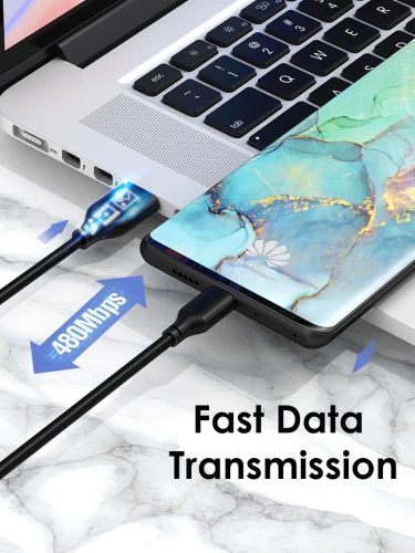 Кабель CABLETIME CA32L (CT-C160-U32(3A)-CMAM1-B2) 2 м, 3A ПВХ USB-A2.0 на USB-C, черный фото 4