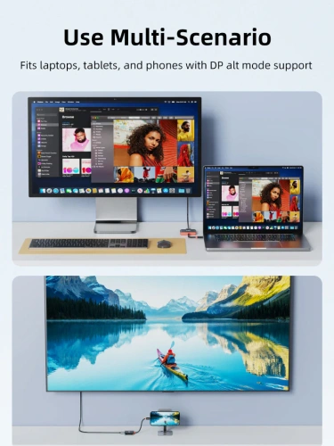 USB-Хаб (концентратор) CABLETIME CBS1B (CT-SHUB31-AB) 3-в-1 с поддержкой Switch2/1 - Black+Orange+Blue фото 9