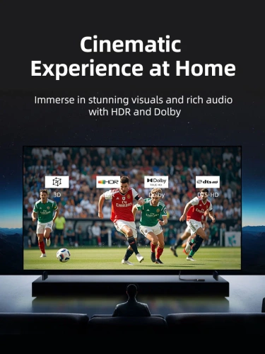 Удлинительный кабель CABLETIME CH26E (CT-HDFF4K-AG0.5) черный, 4K60Hz HDMI фото 5