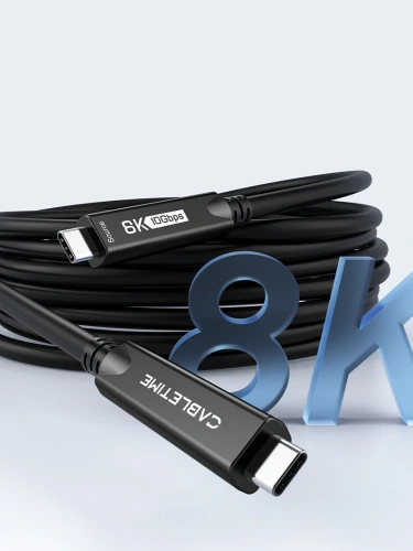 Кабель CABLETIME CUA4P (CT-ACMU4-ZB5) 5м USB 3.2 Gen2x1 Type C to Type C DP 4-LANE, AOC фото 2