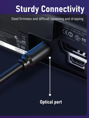 Кабель CABLETIME CF31P (CT-AV380-H03(5)-B5) 5 м, PRO TOSLINK CABLE M/M, цифровой аудиоразъем. черный фото 4