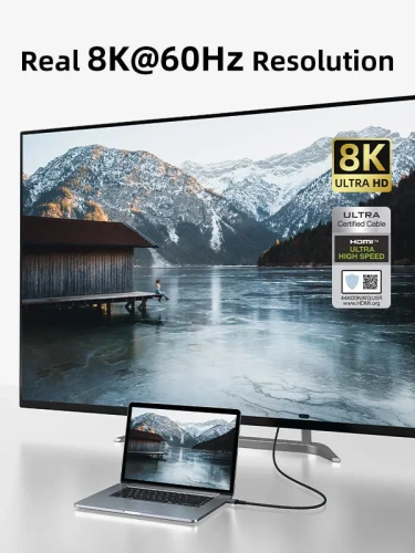 Кабель CABLETIME CH11S (CT-HD8K-AG10) 10м, HDMI 2.1 8K PREMIUM, алюминиевый, позолоченный, 8K/60 Гц, черный P фото 2