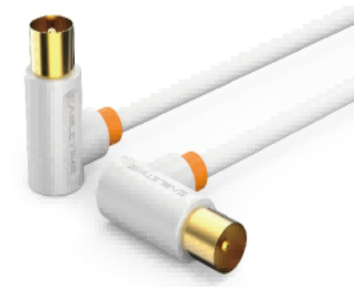 Кабель CABLETIME CF36L (CT-AV101-11-W2) 2 м, TV/антенны, 90 градусов, 75 Ом, белый