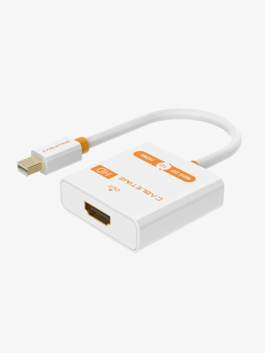 Адаптер CABLETIME CP27B (CT-AV589-02G(4K)-W0.2) Mini DisplayPort - HDMI, 4K/30 Гц, белая ПВХ-оболочка