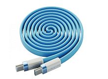 Магнитный плоский кабель CABLETIME CU16H (CT-CM100M-ABW1) 1м USB-C PD100W синий плетеный