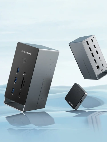 Многопортовая док-станция CABLETIME CB18G (CT-DK181-DL)  16-В-1 8K USB-C с поддержкой macOS MST на Chipset RTD2183 (поддерживает 3 экрана) фото 4