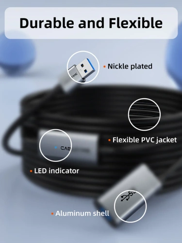 Удлинительный кабель CABLETIME CA18S (CT-AMAFA3-AG10) USB A 3.0 ACTIVE фото 7 Удлинительный кабель CABLETIME CA18S (CT-AMAFA3-AG10) USB A 3.0 ACTIVE фото 7